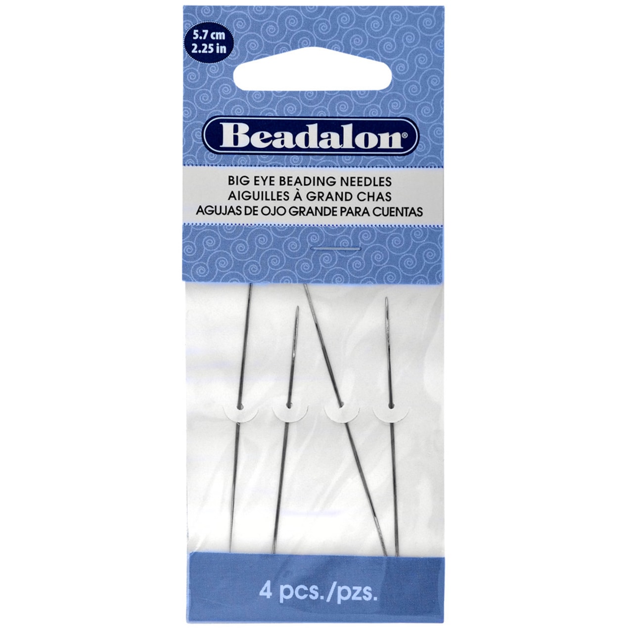 12 Packs: 4 ct. (48 total)Beadalon® 2.25" Big Eye Beading Needles